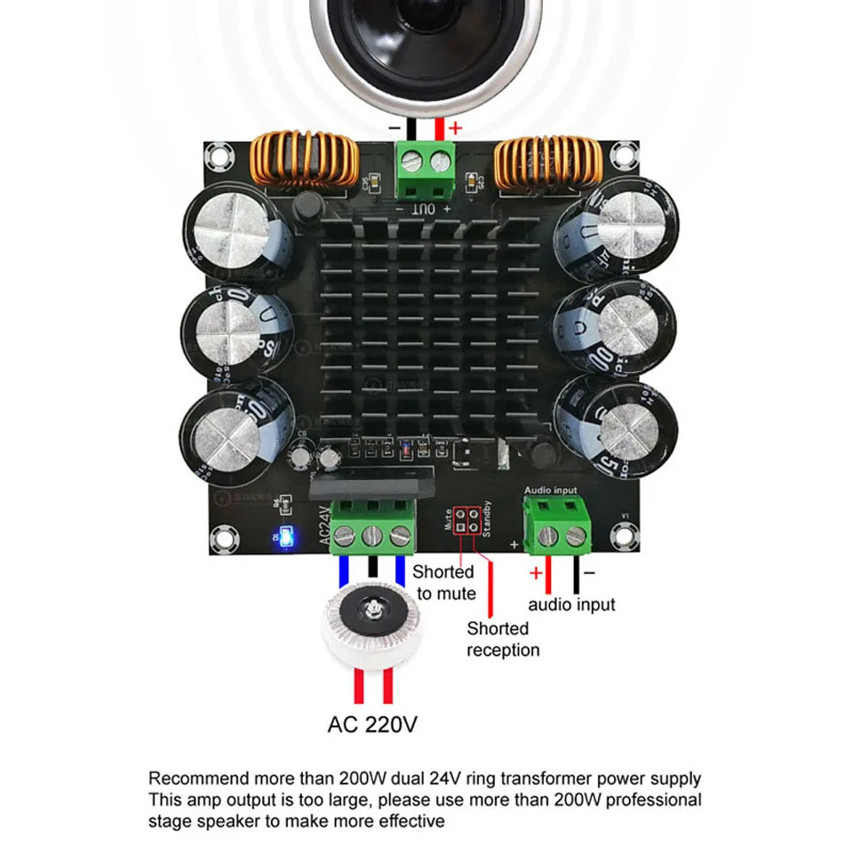 Tda8954-е ядро BTL режим HIFI класс amplificador аудио 420 Вт Высокая мощность моно цифровой усилитель доска D3-003