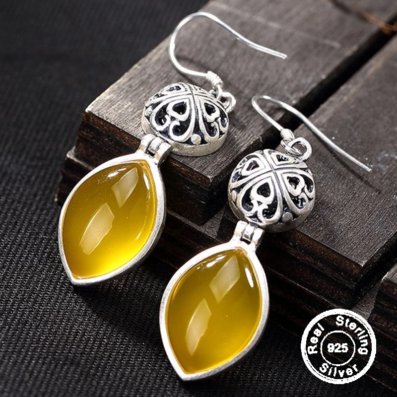 Серьги из серебра 925 пробы с овальными каплями | Украшения и аксессуары