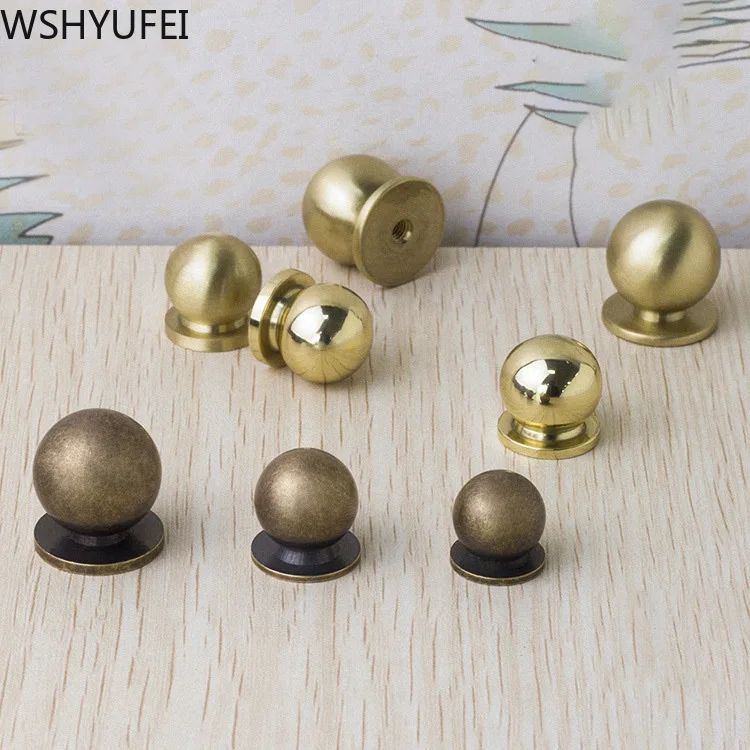 4 шт./лот современная простая ручка из твердой меди антикварный шкаф ящик