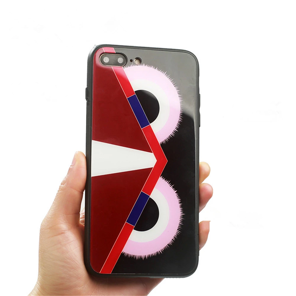 Luxury brand Tempered Glass Case For apple iPhone 8 plus case back cover phone bag x 7 6 6s for iphoneX |
