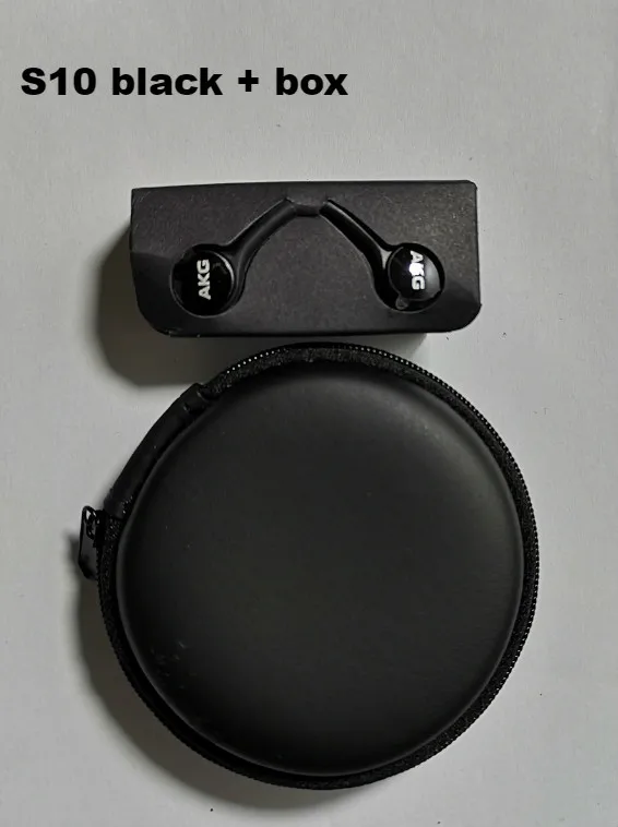 s10 black with box Наушники AKG IG955, 3,5 мм, наушники-вкладыши с микрофоном, проводная гарнитура для смартфонов huawei, xiaomi, samsung Galaxy s10, s9, s8, S7, S6, S5, S4 - Цвет: s10 black with box