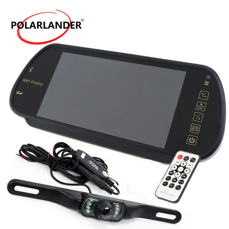 

Parking Monitor Night Vision HD Desktop LED Reversing Camera 480*234 Long-Term Plate 7 Inch TFT Screen Wireless Transmitter GPS