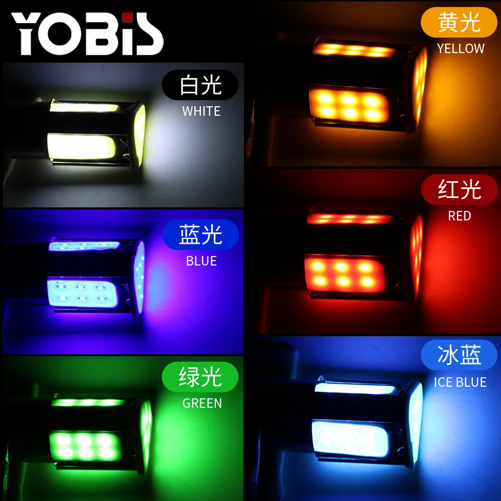 2шт p21w bay15d ba15s P21/5W 1156 1157 led COB 12v автомобильный тормозной светильник Белый Красный
