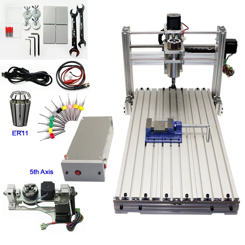 

USB 5 Axis 3 axis 4 axis CNC Engraving Machine 6020 400W CNC Router PCB Milling Machine