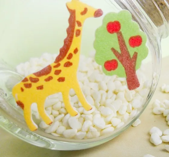 Симпатичный мультяшный Жираф фетровый стикер DIY нетканый материал