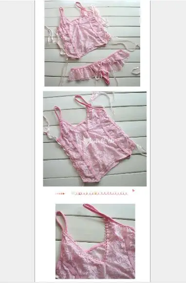 New sexy pajamas perspective lace vest garter suite porno fantasias babydoll Sleepwear costumes Sex Toys erotic | Тематическая