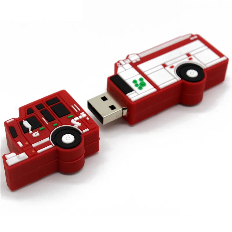 Флешка usb флешка пожарная машина 4 ГБ 8 16 32 64 флешка|USB флэш-накопители| |