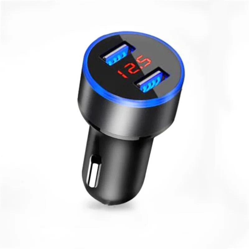 Автомобильное зарядное устройство с цифровым дисплеем Quick Charge 3 0 Dual Usb напряжение
