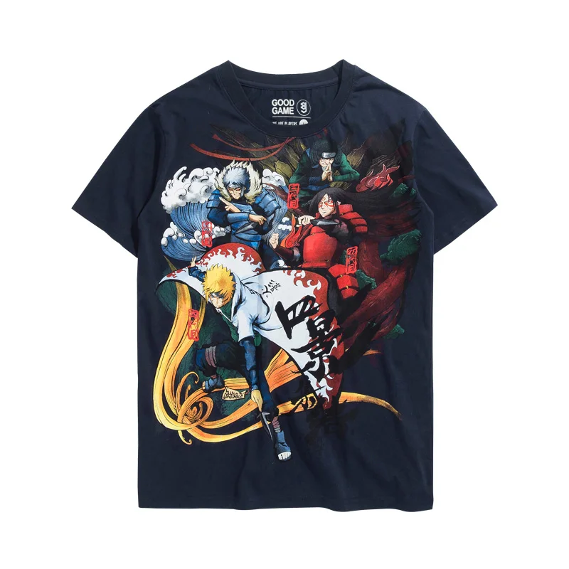 Качество Uzumaki Наруто Hokage Хатаке Какаши футболки футболка с Наруто 3xl