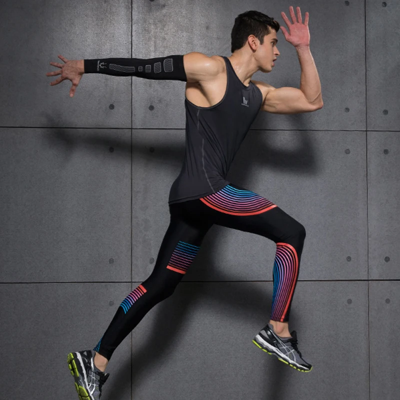 Мужские сжатия Бег Штаны спортивные jogger бег Колготки Баскетбол тренажерный зал