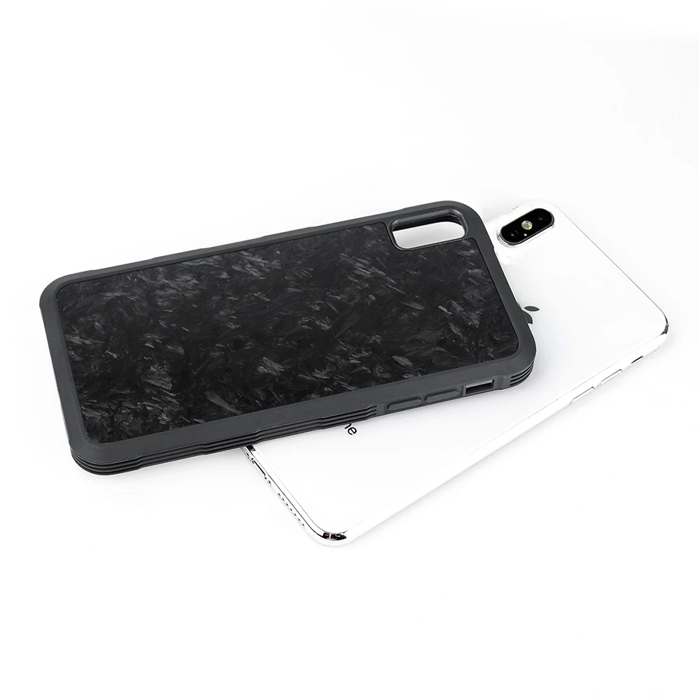 MCASE кованый чехол из настоящего углеродного волокна предназначен для Apple iPhone Xs MAX XR() глянцевый черный и защитный жесткий чехол