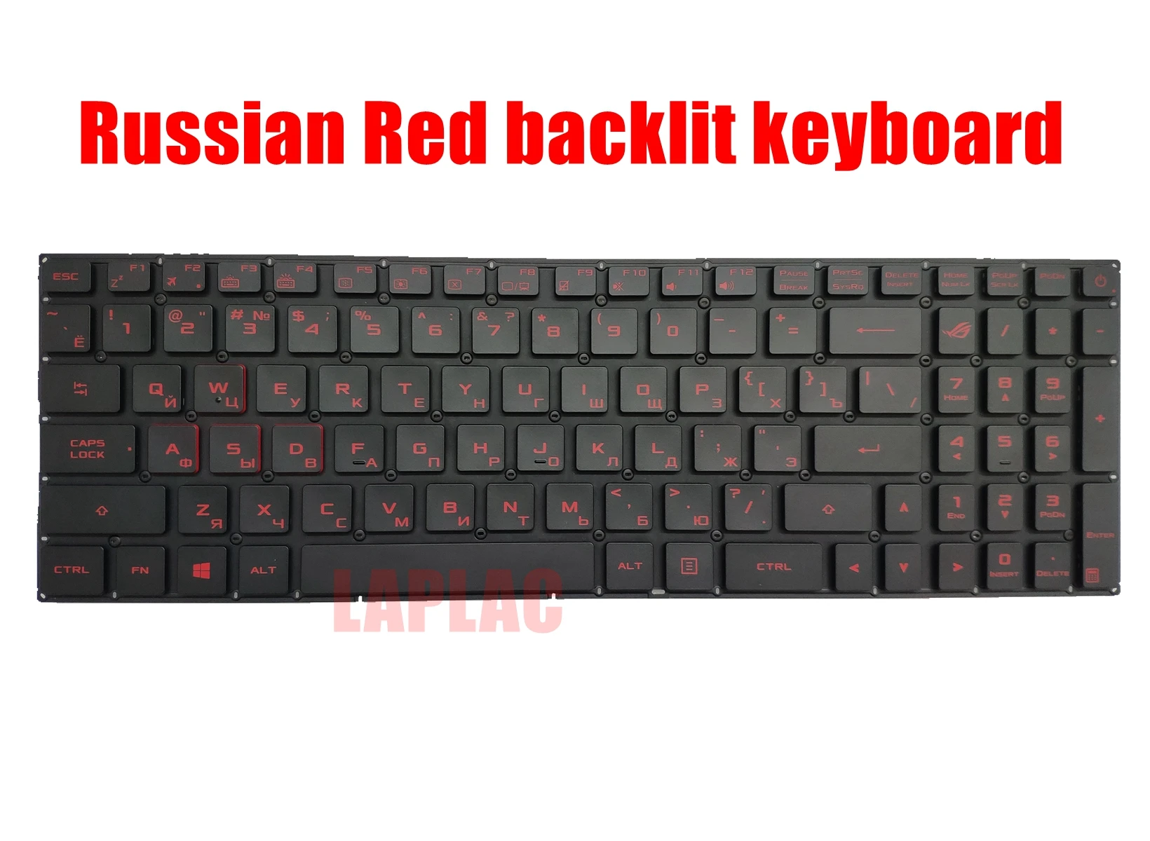 Русская клавиатура с подсветкой для Asus GL702V/GL702VS/GL702VM/GL702VT/GL702ZC/G702VS - Цвет: Черный