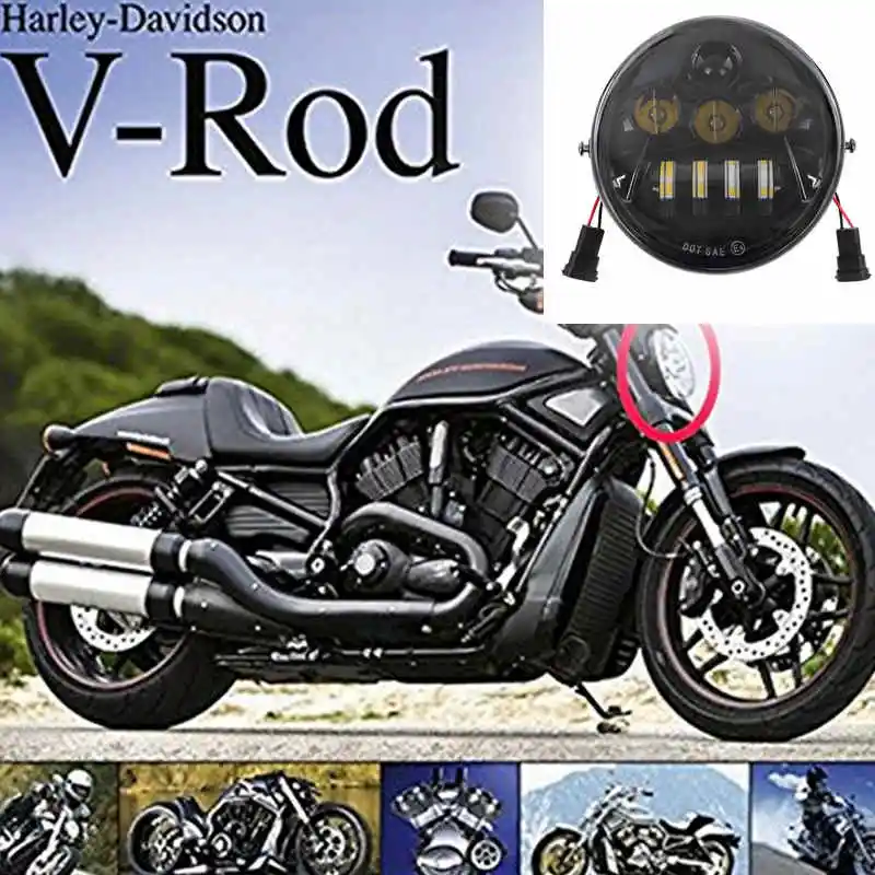 E9 DOT VRSC/V ROD светодиодные фары с дневными ходовыми огнями vrod овасветильник для V Rod