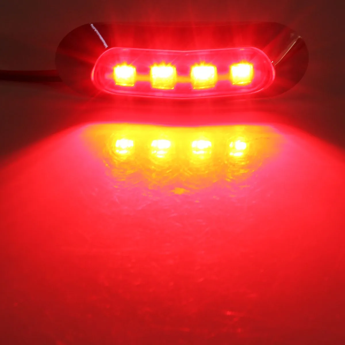 Габаритный светильник, универсальный, 4LED, маркер, стояночный светильник, для автомобиля, грузовика, автобуса, прицепа, боковой габаритный светильник, красный, белый, янтарный
