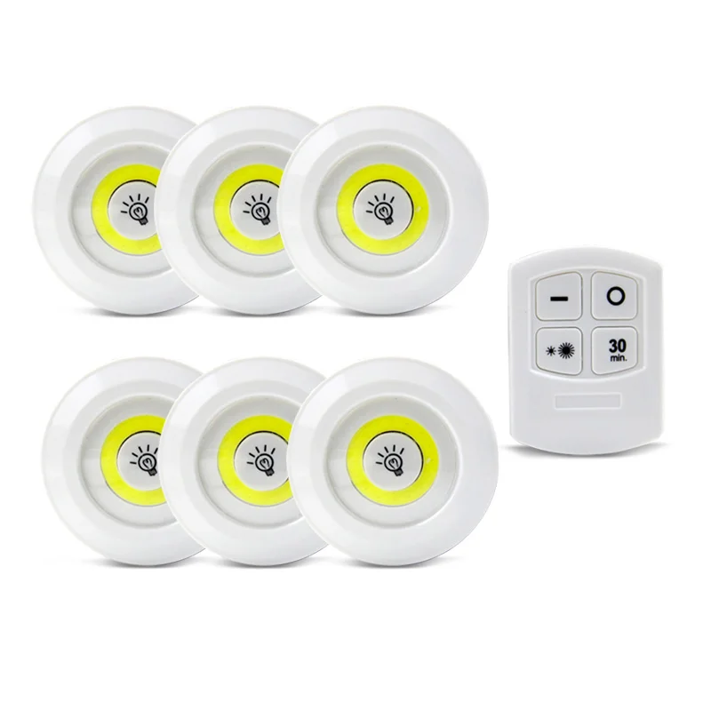1Remote 6Lamp Батарея батарейках светодиодный ночной Светильник Беспроводной дистанционного Управление настольная витрина для ночной Светильник прикроватный светильник для Гостиная дома светильник Инж - Emitting Color: 1Remote 6Lamp