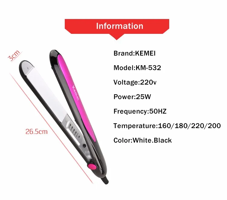 Профессиональные щипцы для завивки волос выпрямитель утюжки евро вилка Турмалин