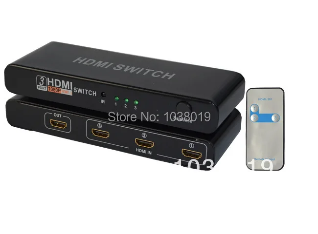 ibay-31H Free shiping HDMI switch Factory provide 3 ports input 1 port output with EU adapter  Бытовая