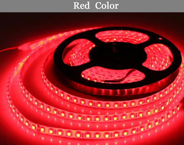 Светодиодная лента 2835 Красный DC 12V 5M 60led = 1 м 300led 5 метров рулон 3led ножничный гибкий