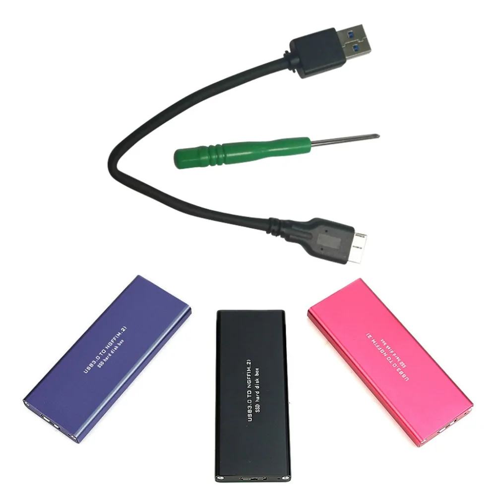 Горячий USB 3 0 к M.2 NGFF B Ключ SSD адаптер карта Внешний корпус Чехол Обложка Feb5|external