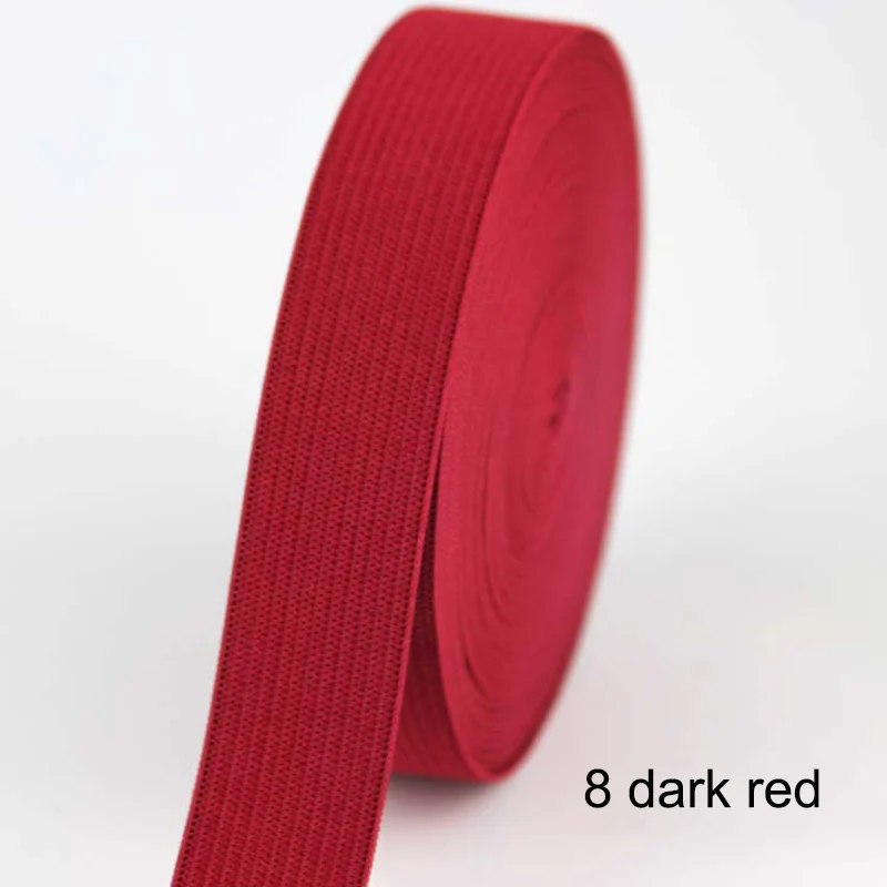 1 bright red 2 м/лот, 20 мм, цветные плоские эластичные ленты для шитья, аксессуары для свадебной одежды, эластичная лента для DIY, нижнее Белье для беременных - Цвет: 1 bright red