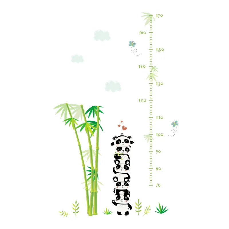 853 Panda bamboo растение высота измерения настенные наклейки для детской комнаты животные Рост Диаграмма настенные наклейки переключатель росписи искусства - Цвет: 853