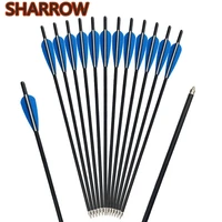 1224pcs 18 20 22 archery crossbow carbon arrows bolts target tips replacement broadhead for practice shooting accessories