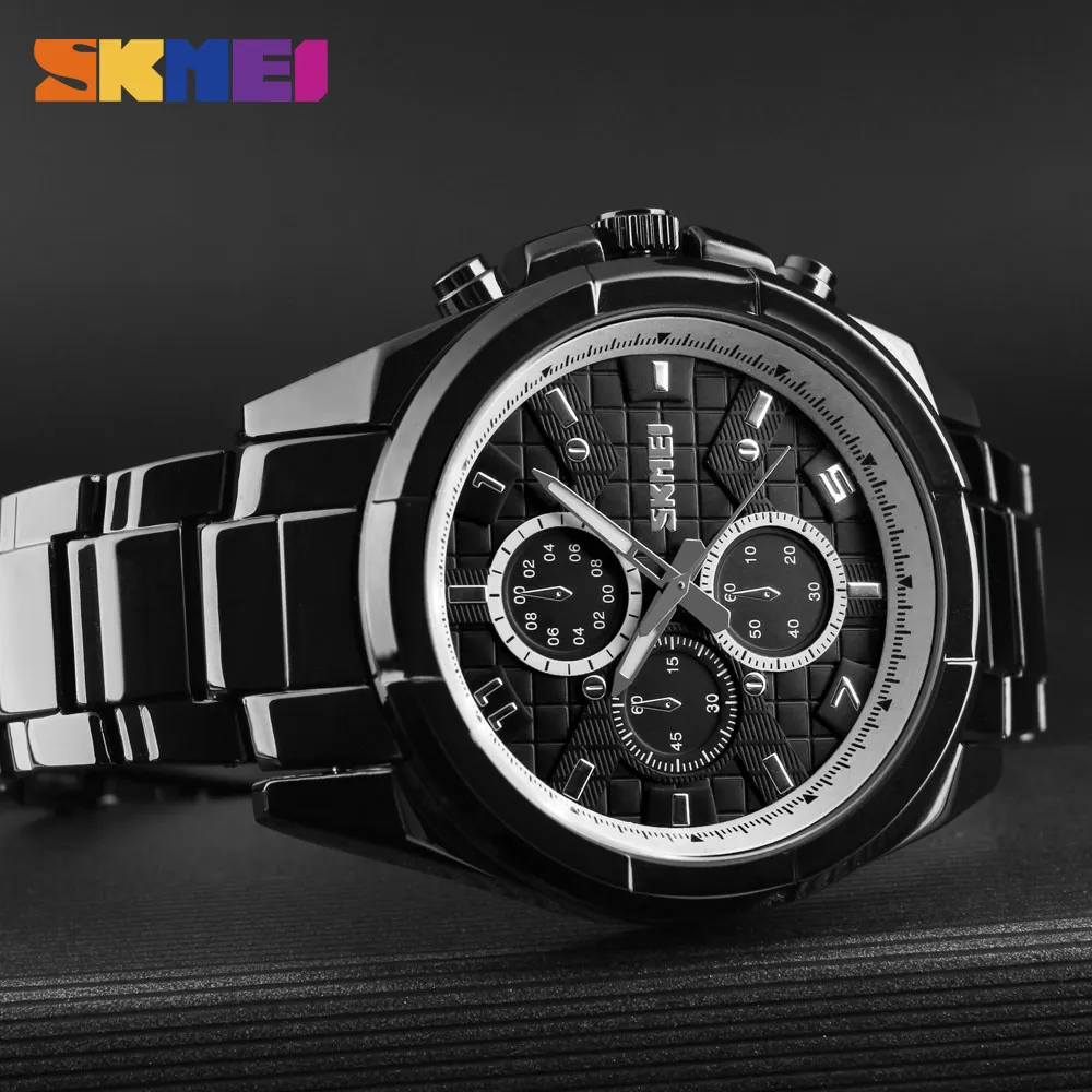 Skmei Luxury Brand Men's Sport Watch Quartz Clock Men Waterproof Wrist Male Military Steel Watches Relogio Masculino 2018|Кварцевые