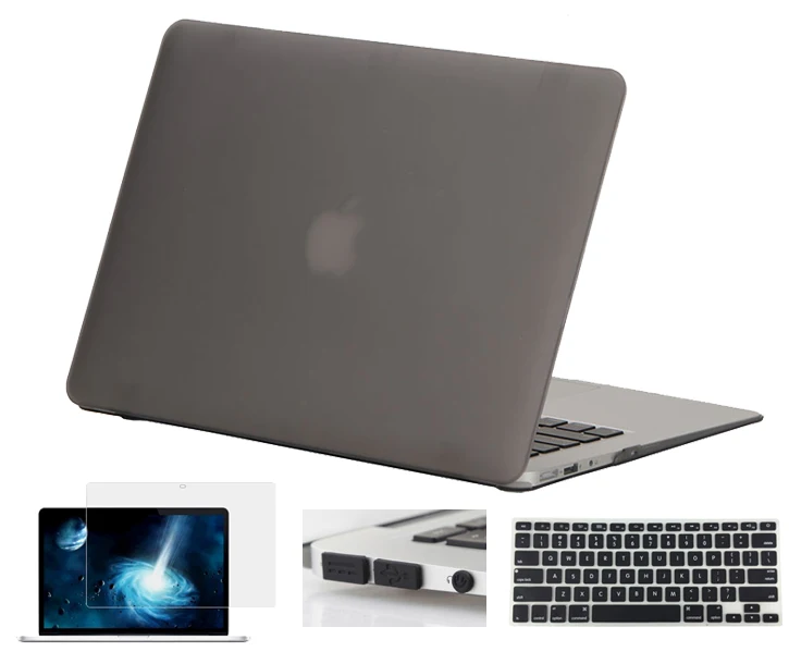 Матовый Прозрачный чехол 4 в 1 для Apple Macbook Air Pro Retina 11 12 13 15 сумка ноутбука Touchbar Mac book 6