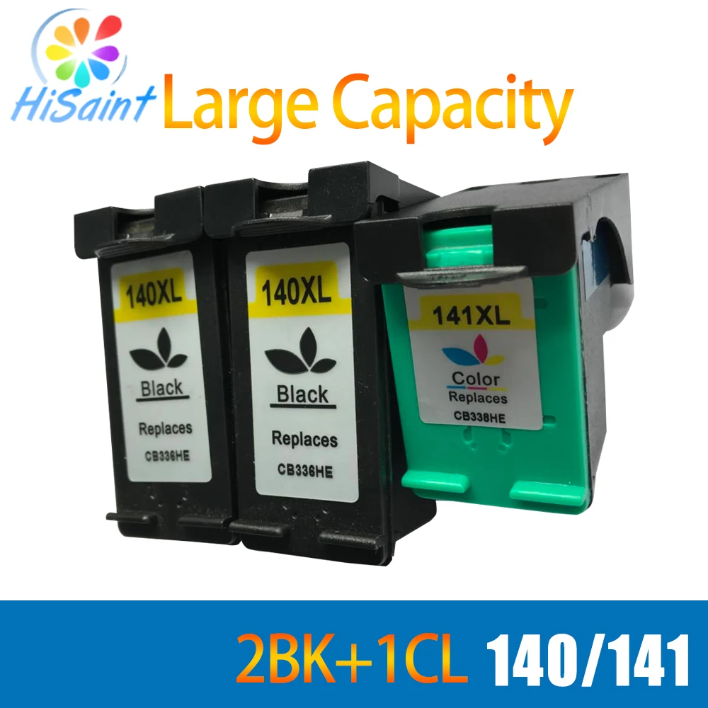Hisaint для HP 140XL 141XL 140 141 Officejet J5783 J6413 Deskjet D4263 D4363 Photomart 5283 принтер бесплатная