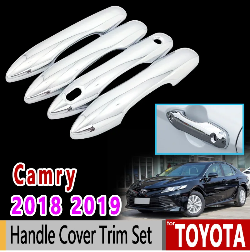 for Toyota Camry Daihatsu Altis XV70 2018 2019 Chrome Handle Cover Trim Set Luxury High Quality Accessories Car Sticker | Автомобили и