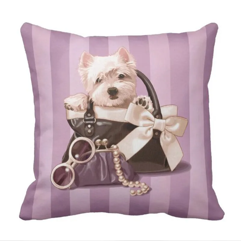 Westie накидка на подушку для щенка|westie pillow|pillow casethrow pillow cases |