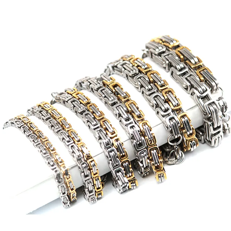 Мужская цепочка из нержавеющей стали 316 серебристого и золотого цвета 4 мм 5 6 7 8 10 22