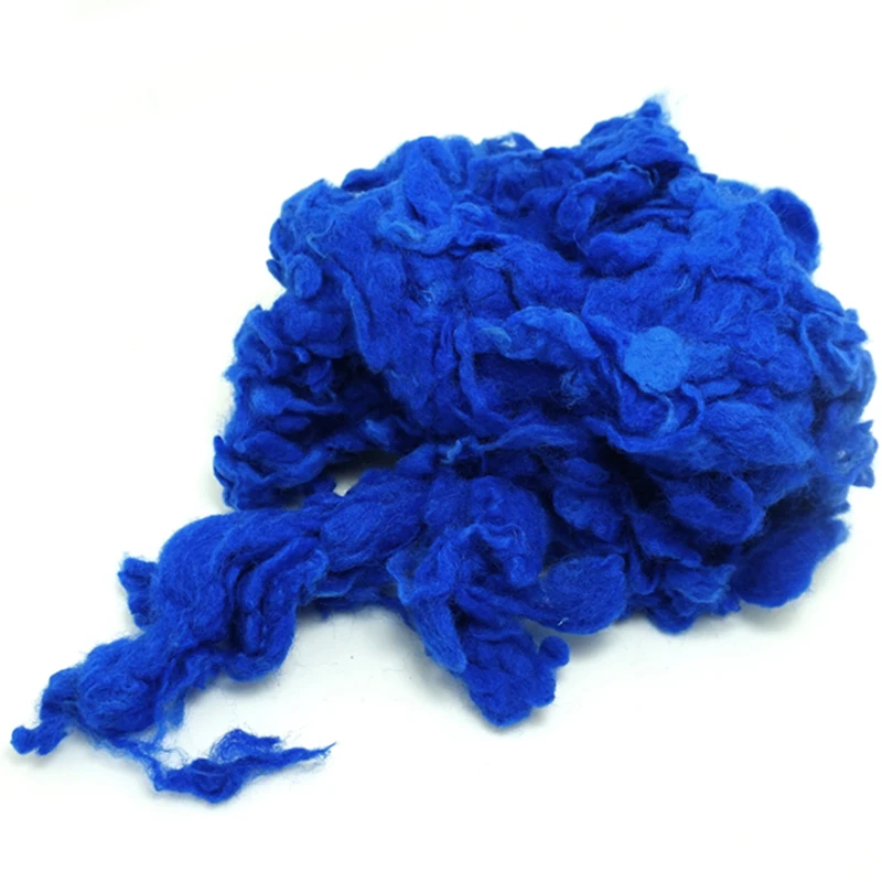 Бесплатная доставка Перу альпака Вьющееся волокно для шерсти фетр RoyalBlue 50 г