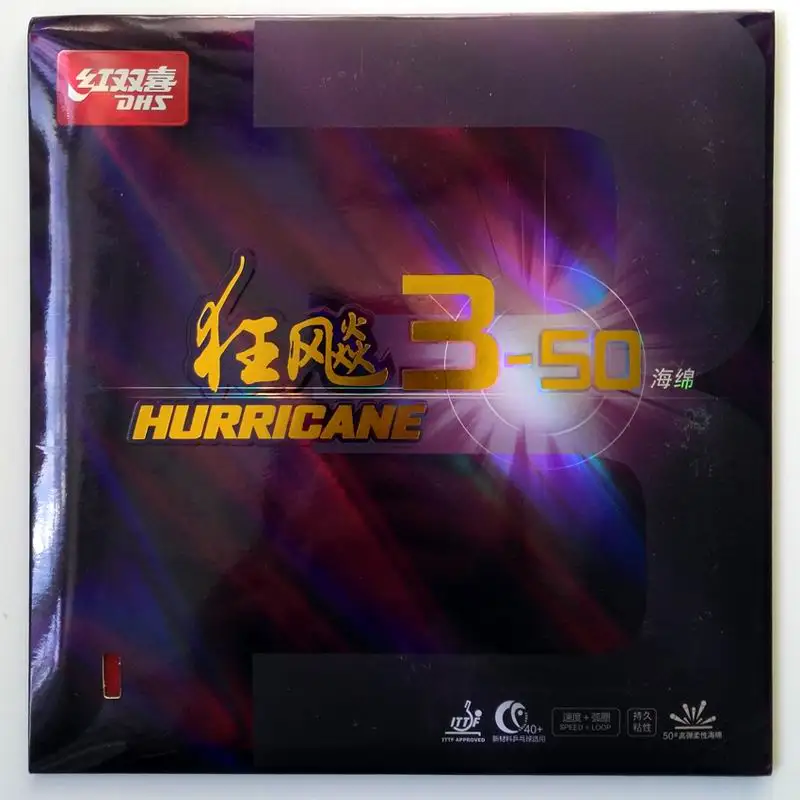 Оригинальные резиновые ракетки для настольного тенниса DHS hurricane 3 50 губка торта