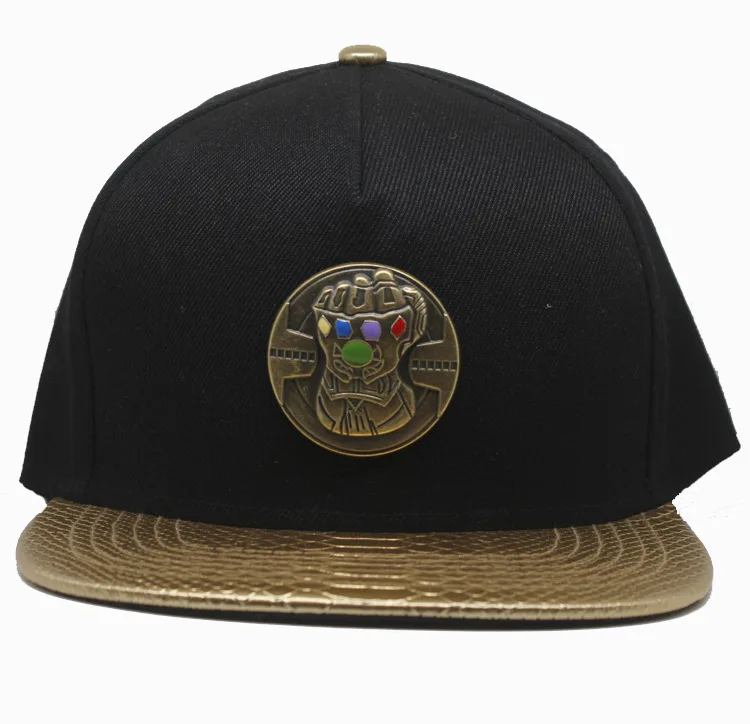 Мстители: Бесконечность войны танос Gauntlet badg Snapback Шляпа Регулируемый один размер для мужчин и женщин