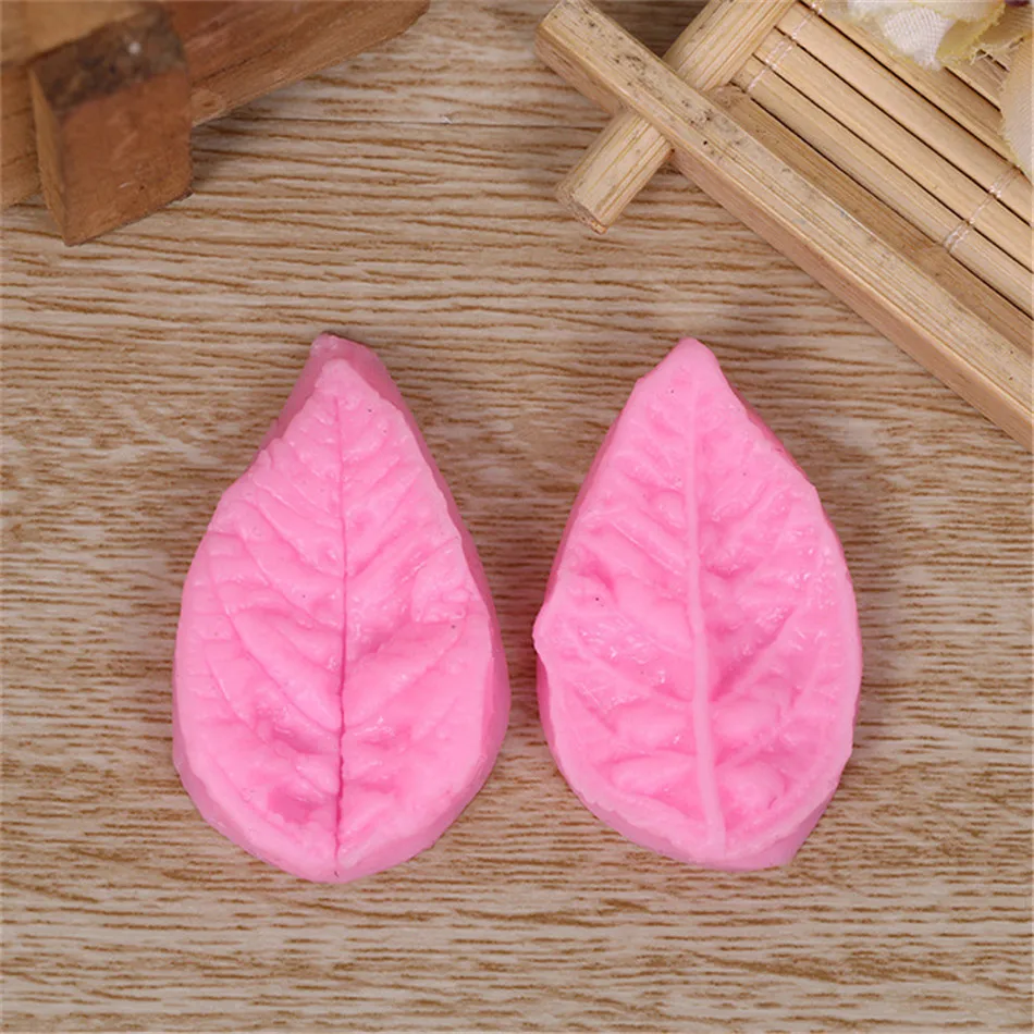 TTLIFE 1PCS 3D Leaf Shape Silicone Mold Fondant Cake Sugarcraft Bakeware Mould Dessert Pastry Chocolate Cupcake Decorating Tools