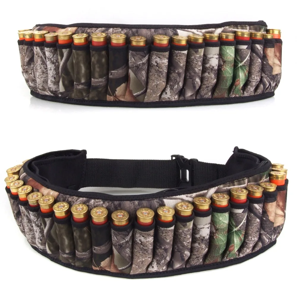 

Hunting 27-Slot Ammo Holder Belt Tactical Airsoft Shot Gun Shell Bandolier Waist Bullet Cartridges Holster Hunting Waist Bag