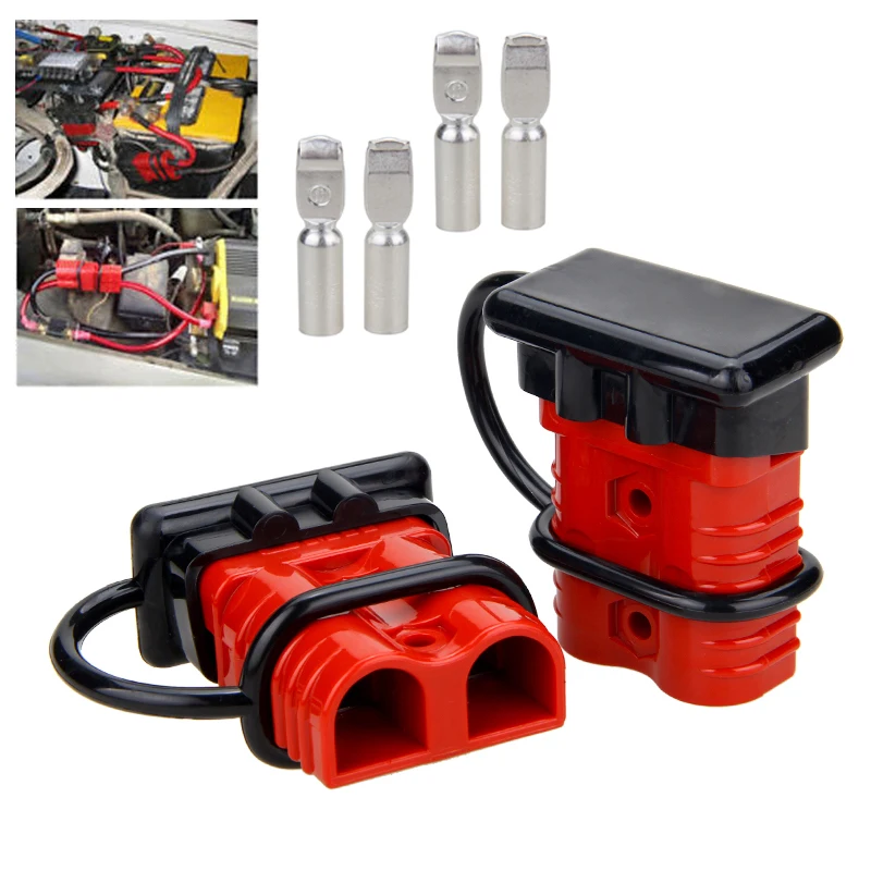 175A / 50A 600V Quick Connector Winch Trailer Battery Connect/Disconnect Wire Harness Plug With 4 Accessories