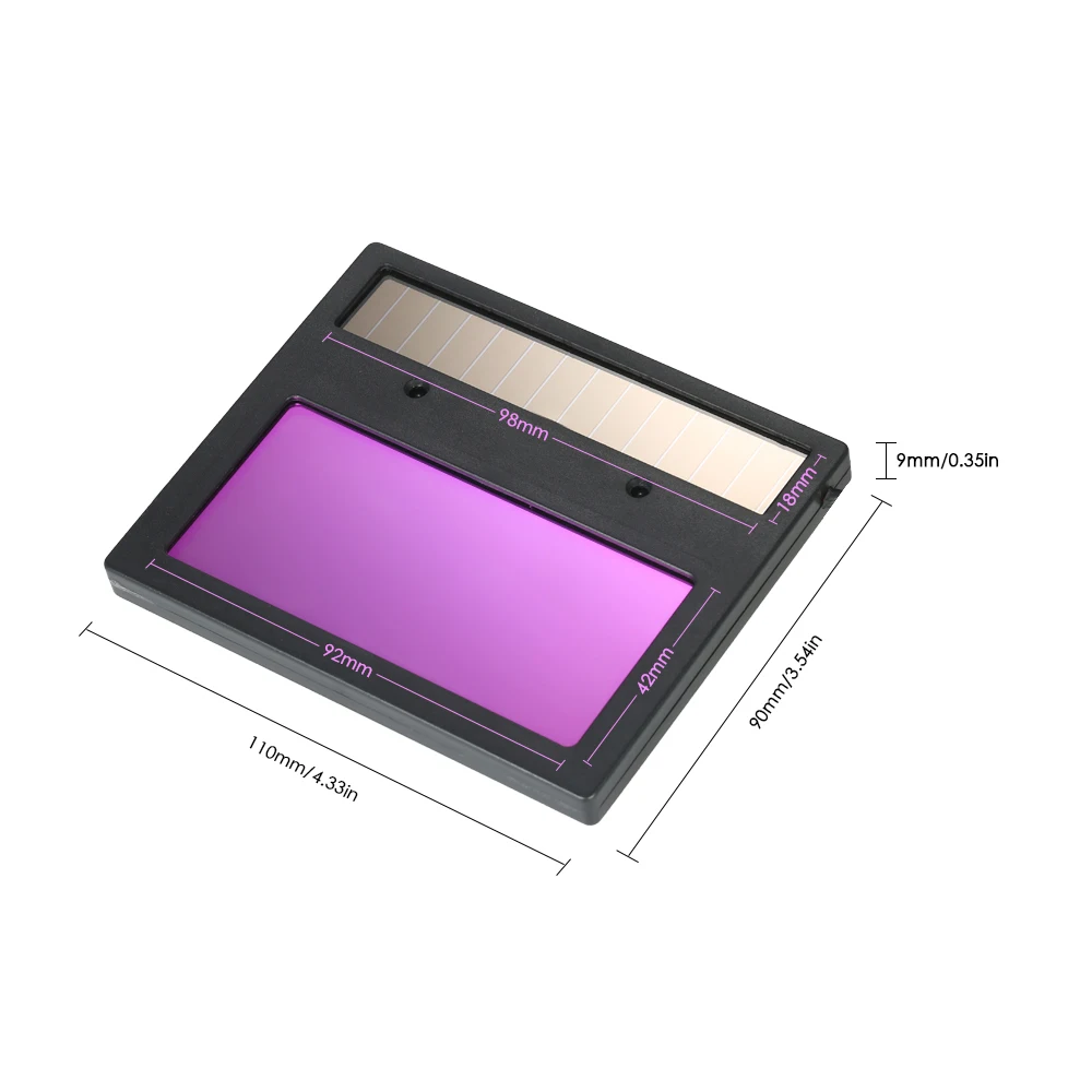 Шлем сварочный Meterk с автоматическим затемнением солнечной батареей и наружным