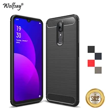 Oppo A9 Case Luxury Shockproof Brush Style Armor Rubber Soft Silicone Phone Case For Oppo A9 Back Cover For Oppo A9 Shell Fundas