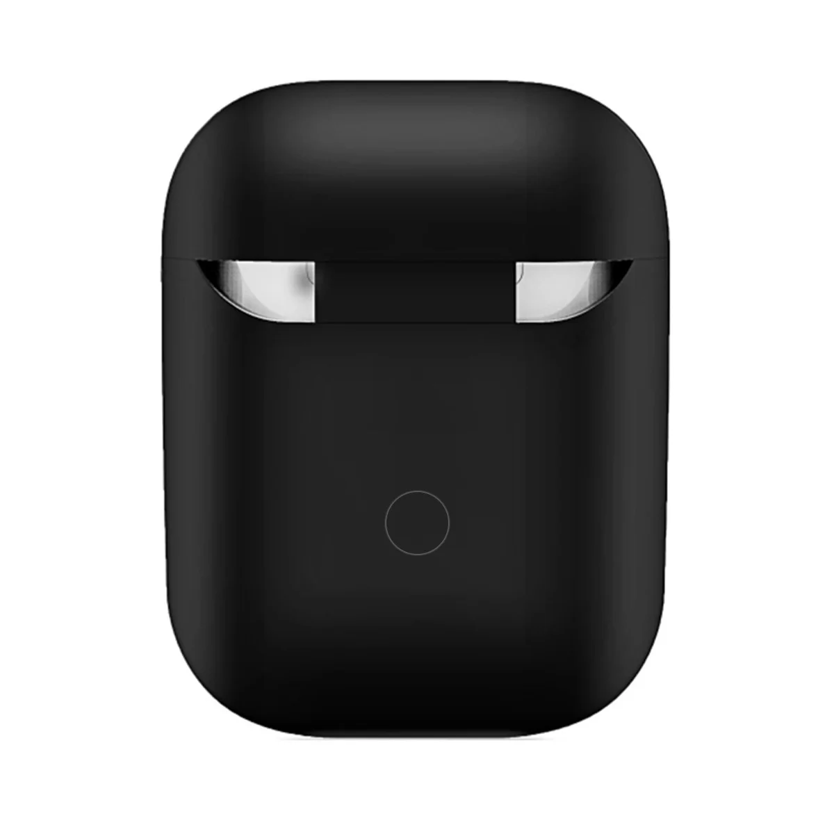 Черный Bluetooth наушники QI беспроводной зарядный чехол приемник зарядная гарнитура защитный чехол для Airpod QI стандарт для iphone - Цвет: Черный