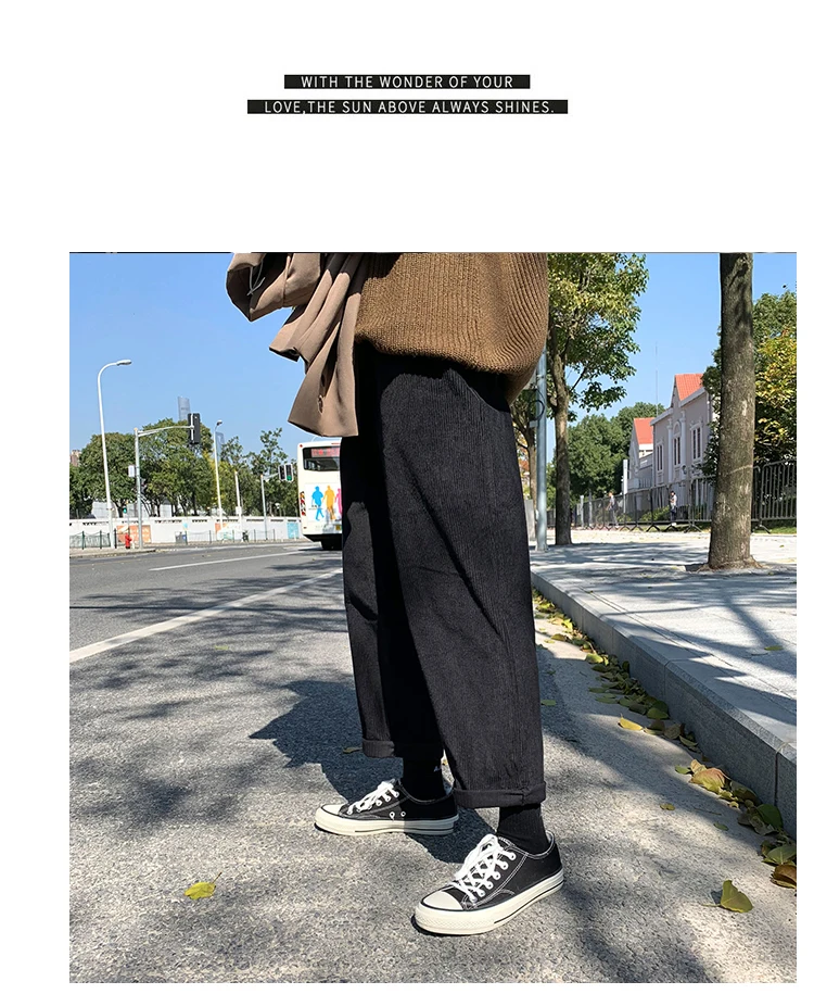 Зимние новые вельветовые брюки мужские толстые теплые модные ретро прямые брюки мужские уличные хип-хоп повседневные свободные джоггеры тренировочные брюки