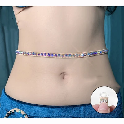 single row S Женский Пояс Ремень для Танца Belly Dance Аксессуары Ремень Талии Цепи Ювелирные Изделия Тела Цепи для 75 см до 80 см Девушки - Цвет: single row S
