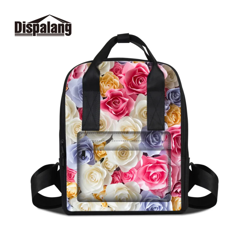 Дизайнерские женские рюкзаки Dispalang школьные ранцы с цветочным принтом для