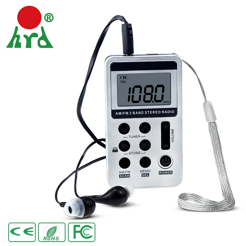 Портативное мультимедийное радио HDR мини AM FM цифровое литиевая батарея зарядка