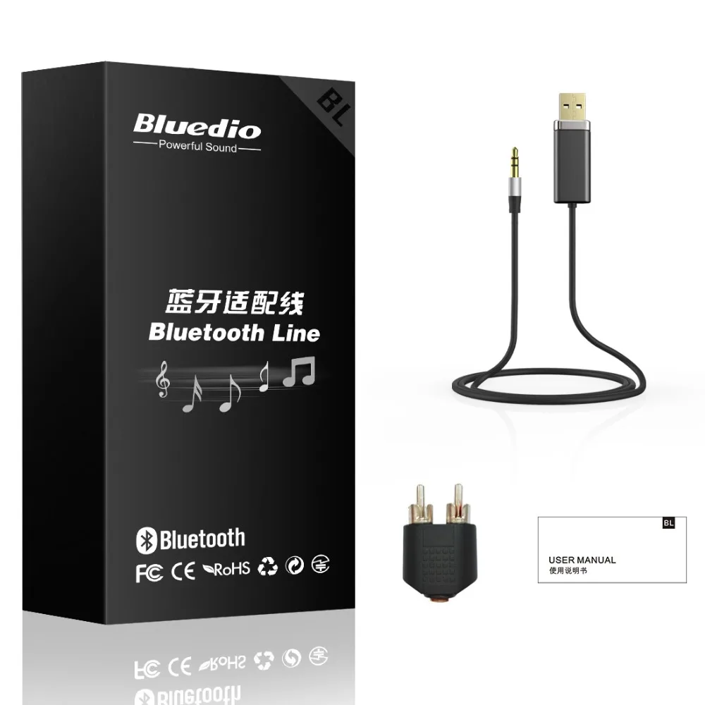 Blueido BL Bluetooth Переходник с 3.5 мм Аудио Стерео Кабелем HiFi кочества звучания и