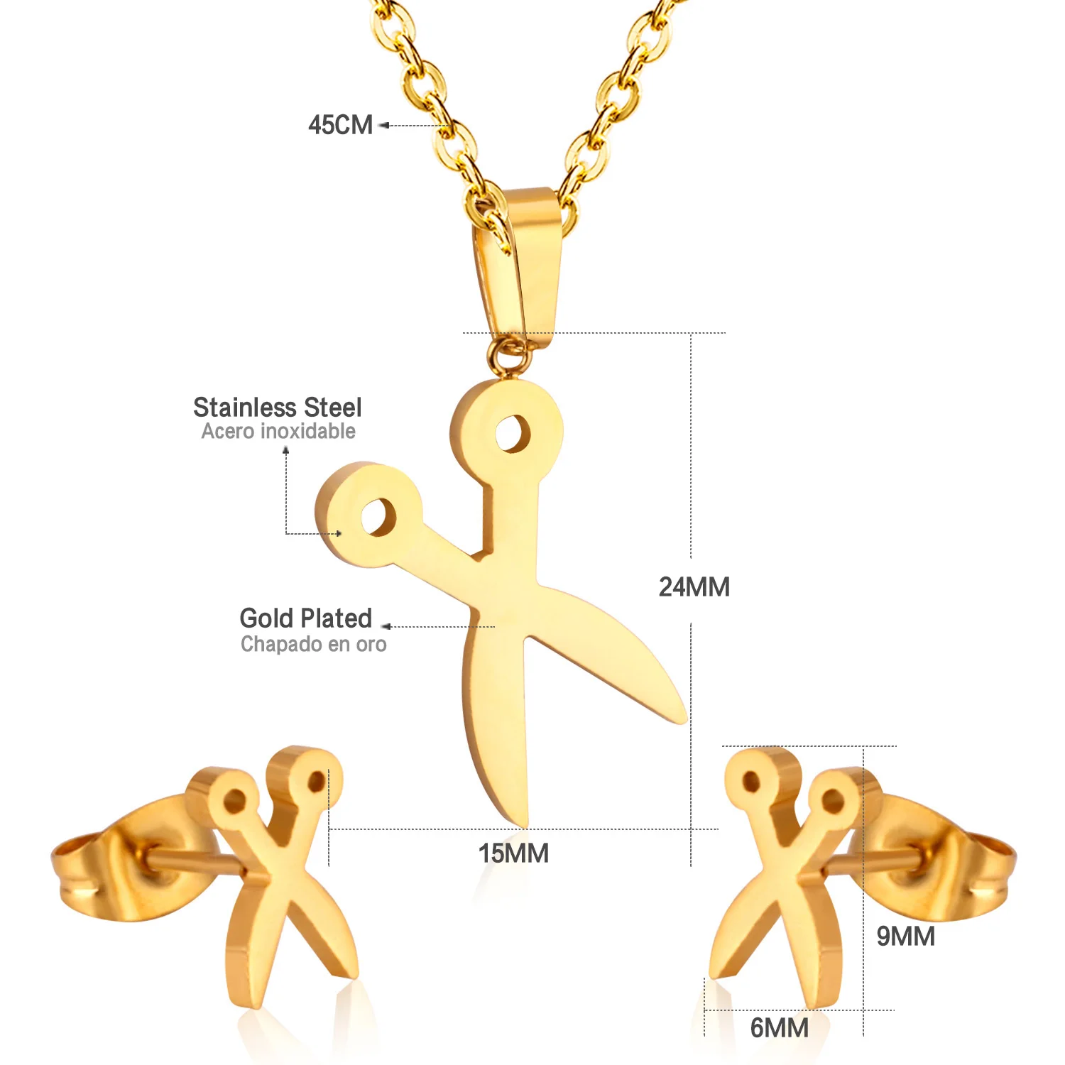 LUXUKISSKIDS модные Ножницы Ожерелье Серьги Дубай африканские Ювелирные наборы для
