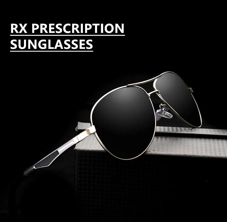 

Aluminium Magnesium Alloy Metal Frame Sunglasses Men with Myopic Optical Polarized HMC Lenses KD-101 Series