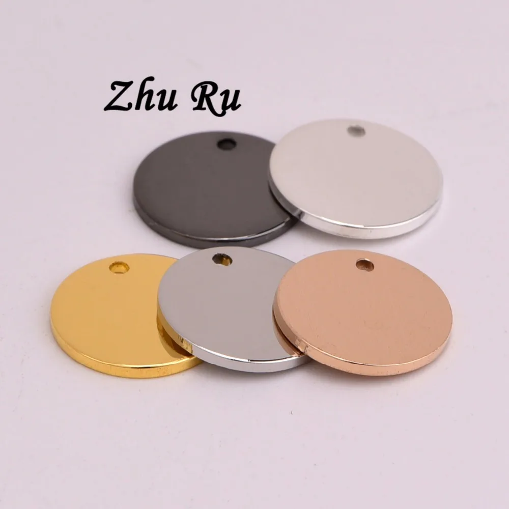 Круглый диск ZHU RU 20 шт./лот 12 мм медный с логотипом annulus форма монет для