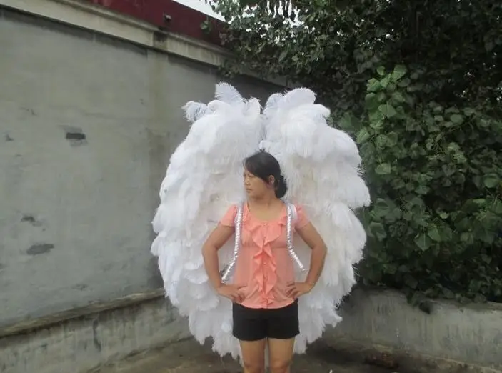 100% высококачественная модель крыльев ангела из страусиного пера подиумные шоу